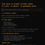 Como hacer un servidor onion