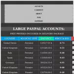 PAYPAL large accounts minimum 100k