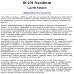 SCUM Manifesto
