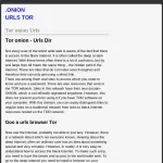 Tor onion Urls Dir