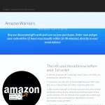 Amazon Warriors - Highly discounted Amazon Gift Cards