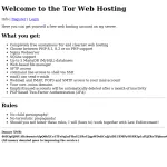 Tor Web Hosting