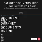 Darknet documents for sale