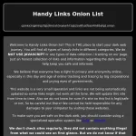 Handy Links Onion List
